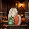 Greentek; Fall Decorations for Home Outdoor, 3 Pack 24 Inch Wooden Pumpkin Porch Decor, Red White Green Pumpkin Standing Signs with Rustic Straw Bows for Front Door, Garden, Patio, Yard & Thanksgiving Decoration; Category:Porch Signs; Image:4